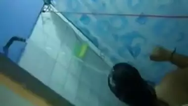 Tenant aunty in shower