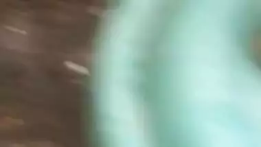 Aunty Bathing in Backyard