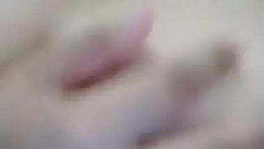 Beautiful girl show her boob in bathroom
