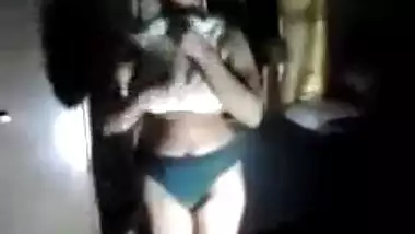 Girl showing asset