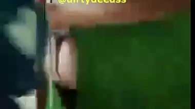Homely housewife strips saree and shows naked boobs