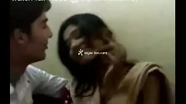 Cute Couple Dinner And Kissed