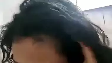 Curly hair mallu girlfriend sucking boyfriend dick