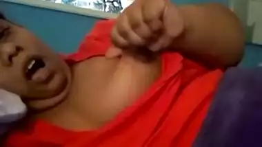 Horny Bhabhi playing with tits