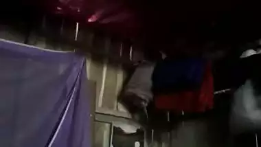 Horny aunty moans on camera during XXX humping by her son in the dark