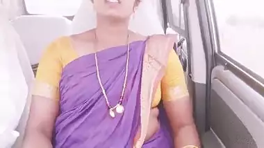 Indian maid car sex Telugu dirty talks.
