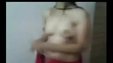 Indian Aunty In Red Saree Seduces Husband