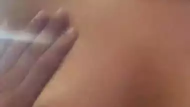 His breathing deepened to a moan while riding dick