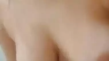 White aunty bathing 
