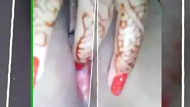 Newly Married girl fingering at night