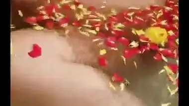 Desi Indian Couple Rati69Manmadha. Rati enjoying her floral bath