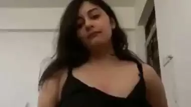 44 sized big boobs girl playing with her boobs