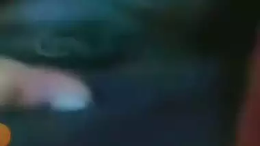 Selfie video call of sexy girlfriend showing nude body
