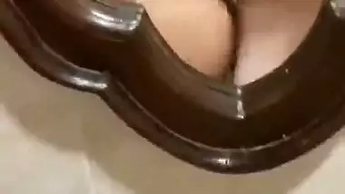 Sexy Curvy Ass Wife Hard Stand Fucking in Bathroom Loud Moaning