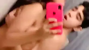Indian sex MMS of a crazy guy fucking his GF in her bathroom