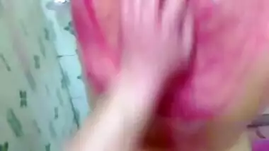Indian milf bathing