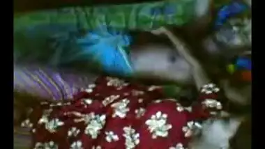 North Indian wife guiding her husbands cock...