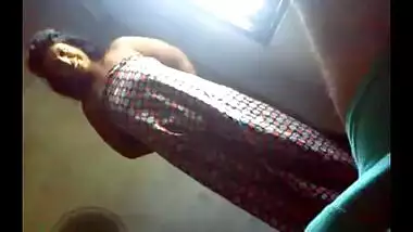 Desi Indian bhabhi striped naked by lover