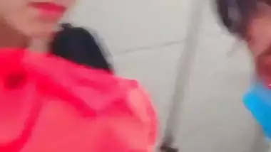 The guy enjoys office sex with a banker in the bathroom