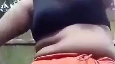 Bengali village wife nude show on selfie cam outdoors