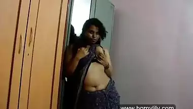 Indian Horny Lily Squeezing Her Boobs