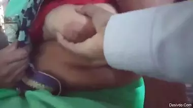 Desi Neighbor Playing with Frnd wife boobs