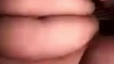 Cute girl showing boob pussy and asshole