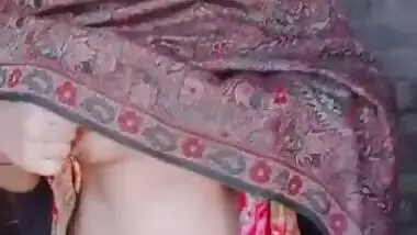 Hijabi paki girl shows boobs and hairy pussy