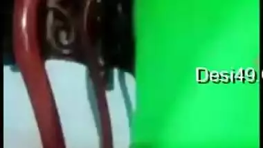 Video call turns into a porn show when the Desi babe flashes tits