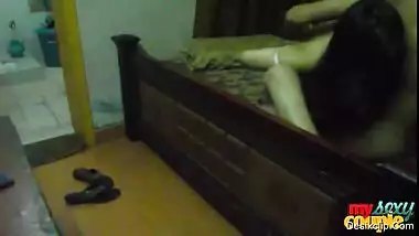 Horny looking babe fucking by her lover part 1