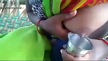 Hot Village Bhabhi Milking Boobs