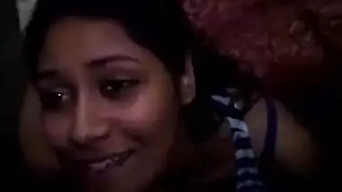 Youthful college angels Desi cum facial action on cam