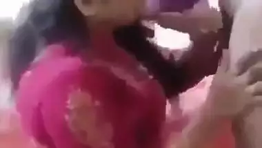 Desi milf gives an Indian blowjob to her husband’s friend
