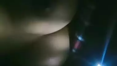 Desi wife show her big boob at night