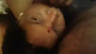 Mani aunty sucking my dick happily