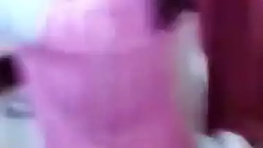 Nude desi college girl wearing clothes after shower