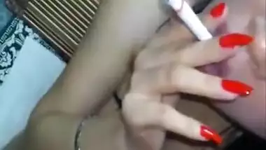 Huge Boobs In Hot And Sexy Indian Babe Giving And Smoking
