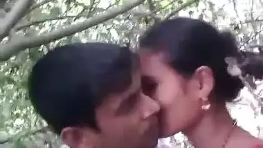 Desi Bhabhi giving handjob to Devar outdoors